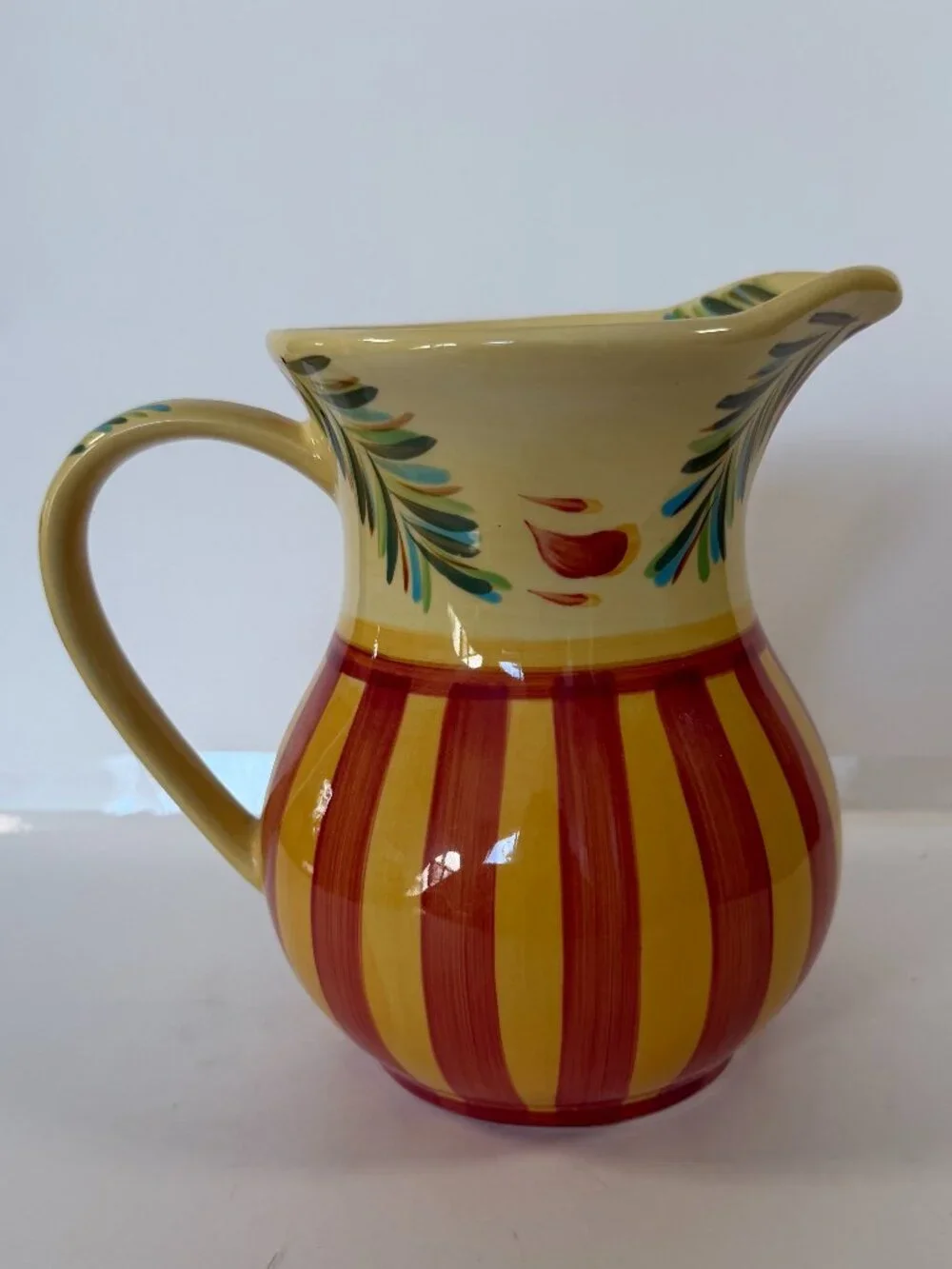 Southern Living at Home Gail Pittman Hand Painted Pitcher  - Siena